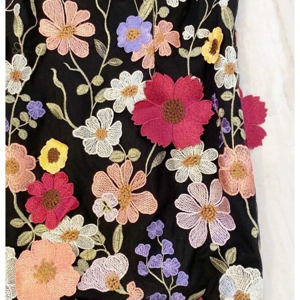 Anthea Crawford Dahlia FLORAL embroidered Shien Dress Taylor Swift Grammy Inspir - Picture 8 of 16